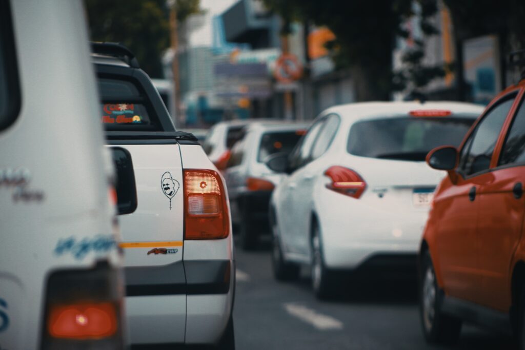 Destructive invention - cars in traffic jam