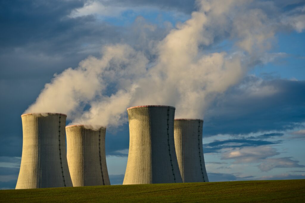 Destructive invention - nuclear power plant stacks 